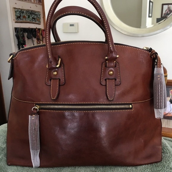 Dooney And Bourke Florentine Clayton in Chestnut - Picture 2 of 8